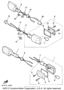 XT350UC (CA ED.) Поворотники