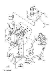 YP125E Radiateur & tuyau
