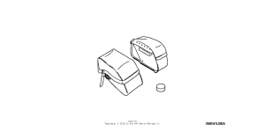 VTX1300C Leather saddlebags (18l) (plain)