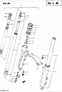 GV1400 Вилка передней оси