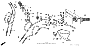 XR250R Handle lever + cable