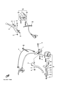 XV125S Handle switch. lever
