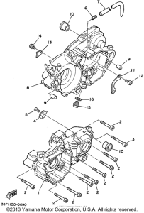 WR250Z Картер двигателя