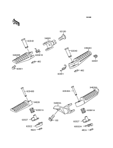 ZX250 Подножки