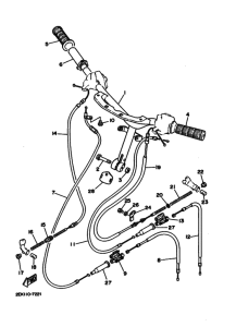 SH50 SH50W Рулевой рычаг и кабель