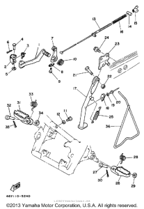 TY350S Stand - footrest