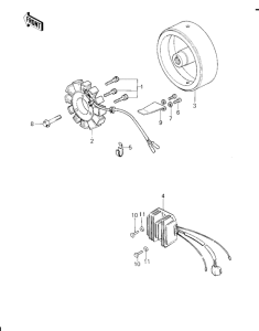 KZ650 Generator / regulator