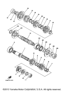 YZ250U Трансмиссия