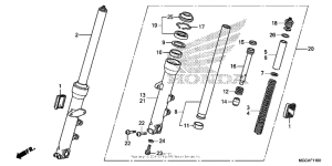 CB1100S (ABS) Передняя вилка