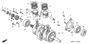 CB250 Crankshaft / piston