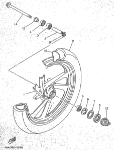 TZR50 Переднее колесо