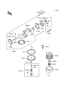 ZR400 Масляный насос и фильтр