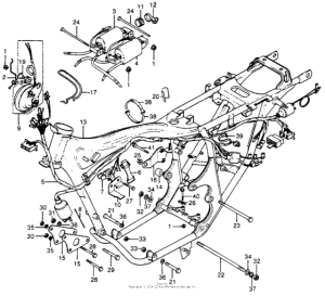 CB400 Wire harness + frame