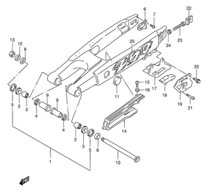 RM250 Маятник задний