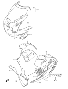 GSX-R1100 Cowling body