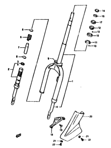 AH50 Вилка передней оси