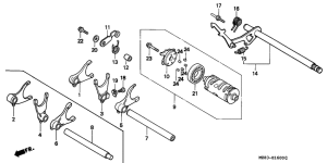 NV400 Вилка переключения передач