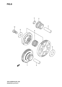 GSX1300BK (ABS) Муфта стартера