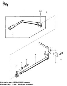 KZ400 Переключатель передач