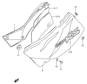 DR650 Обтекатель задний