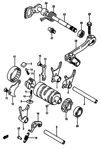 RM125 Переключение передач