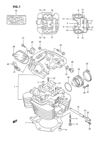 DR650 Головка цилиндров
