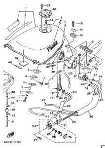 TDM850 Топливный бак