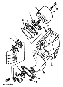 YZ125F Впускная система