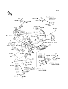 EX650 Рама ,крепежные детали