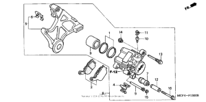 RVT1000R Задний суппорт