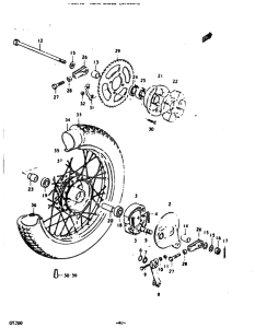 GT200 Rear wheel complete assy