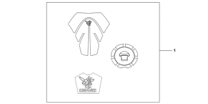 CB600F (ABS) Tank pad / fuel filler cap