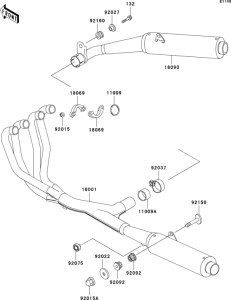ZX1100 Глушитель
