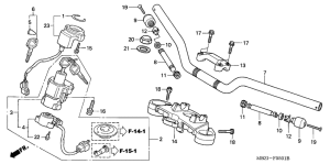 CB600F Handle pipe / top bridge