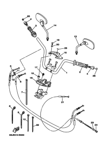 YP250C ｽﾃｱﾘﾝｸﾞﾊﾝﾄﾞﾙ. ｹｰﾌﾞﾙ 3