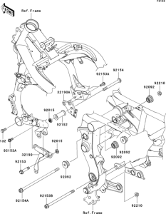EX650 Крепление двигателя