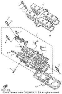 YZF600RLC Головка цилиндров