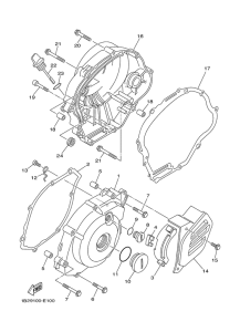 TTR125L Крышка картера двигателя
