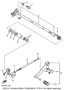 FZR750RU Вал переключения