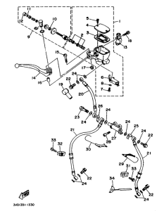 TDM850 Главный тормозной цилиндр