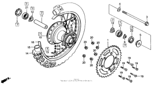 CR125R Rear wheel 84-86
