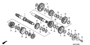 CR125R Трансмиссия