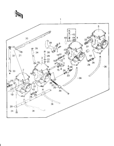 KZ1000 Carburetor assy