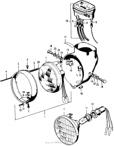 CT90 Headlight + speedometer