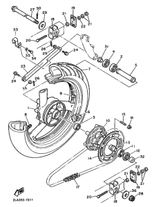 FZR1000 Переднее колесо
