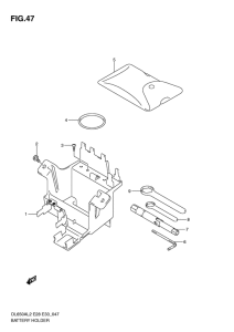 DL650 (ABS) Аккумулятор holder