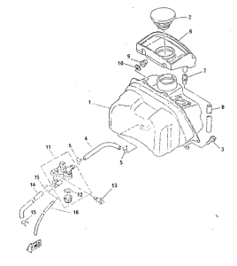 CY50R Топливный бак