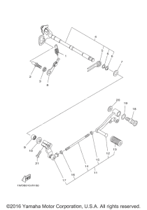 YZFR3GL Вал переключения
