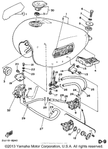 XV250 Топливный бак