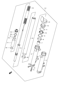 GSX1400 Демпфер передней вилки